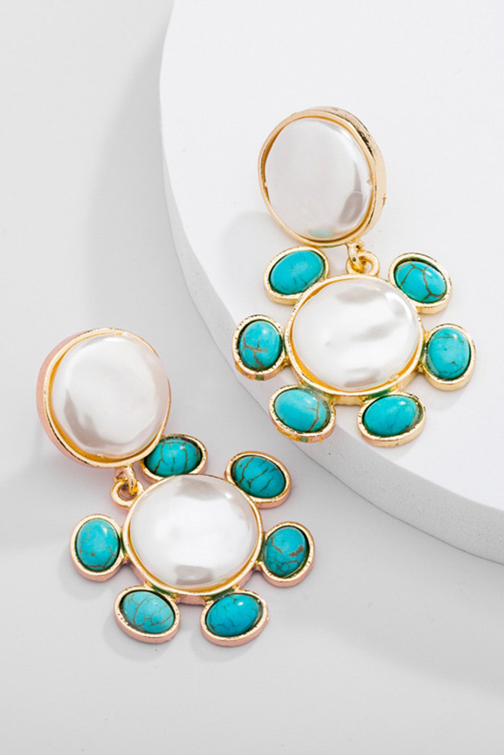 Green Western Fashion Turquoise Earrings