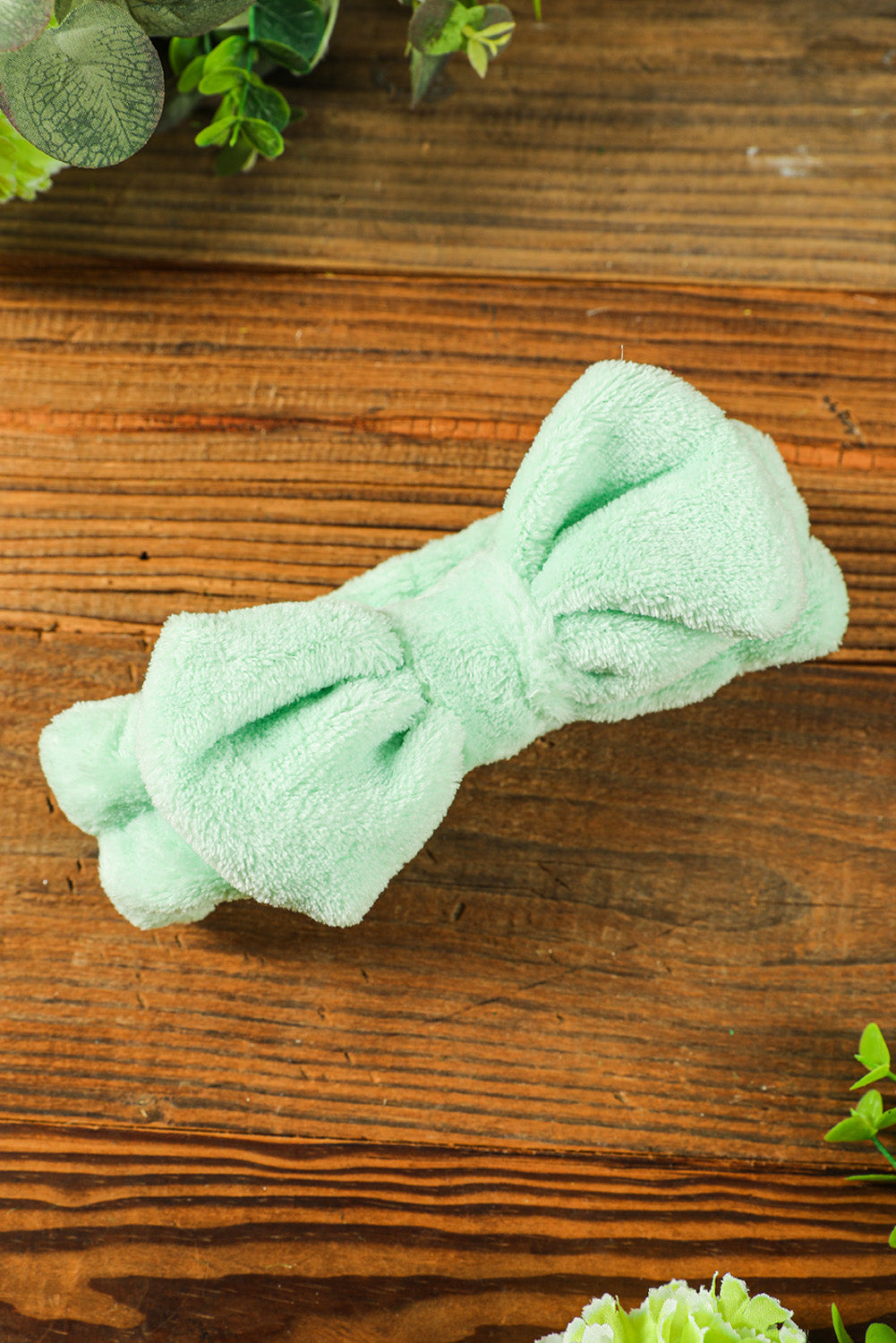 Green Bowknot Plush Hair Band