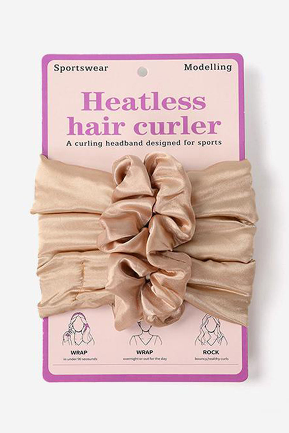 Gold Heatless Satin Curling Headband