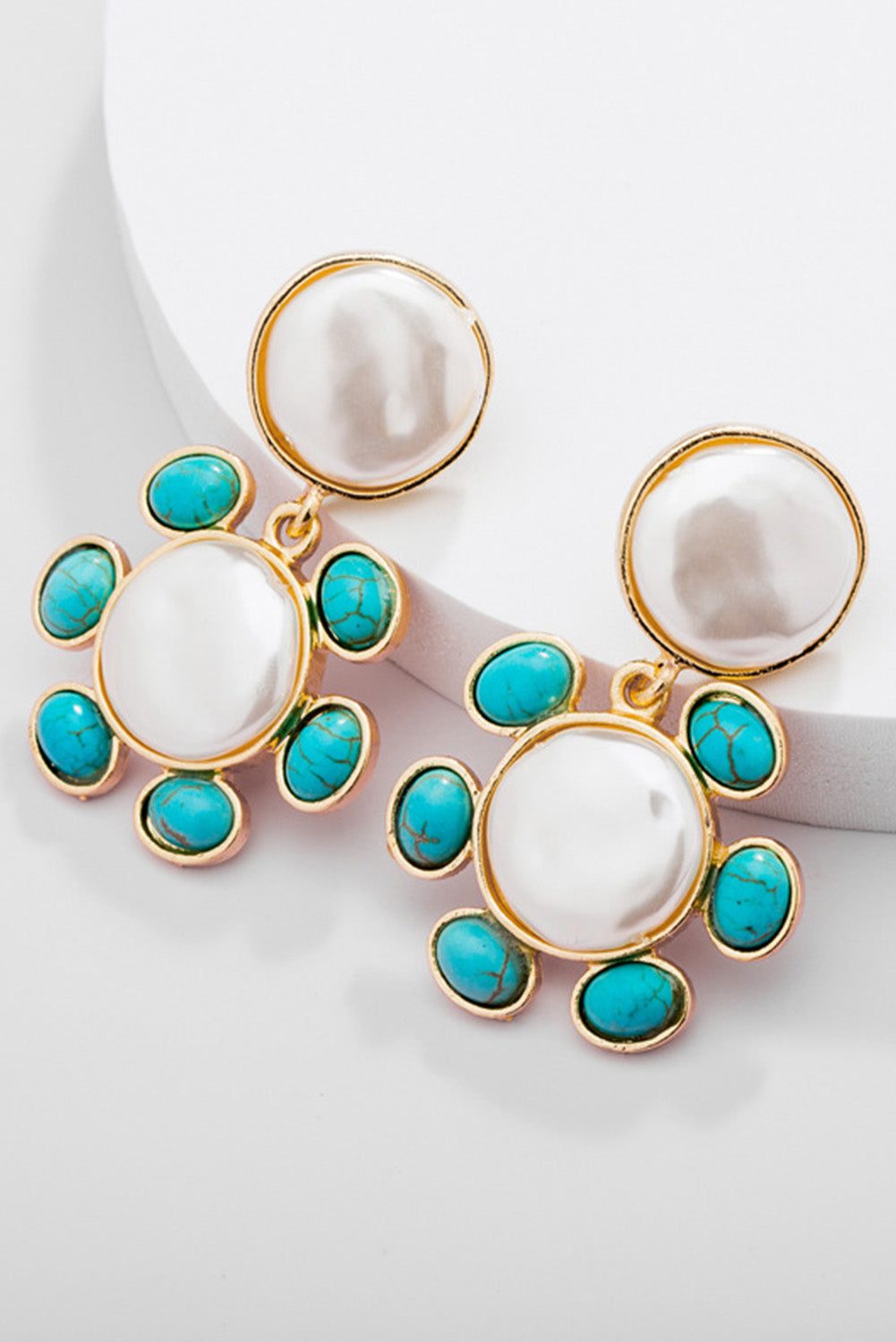 Green Western Fashion Turquoise Earrings